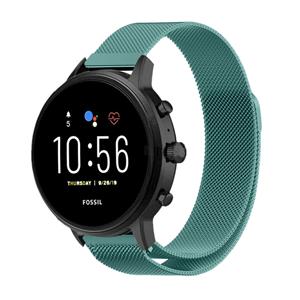 Strap-it Fossil Gen 5 Milanese band (groen)