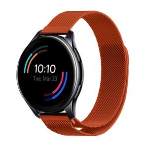 Strap-it OnePlus Watch Milanese band (oranje)