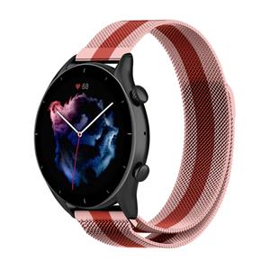 Strap-it Amazfit GTR 3 (Pro) Milanese band (rood/roze)