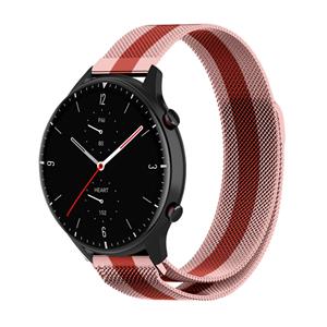 Strap-it Amazfit GTR 2 Milanese band (rood/roze)