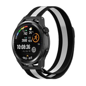 Strap-it Huawei Watch GT Runner Milanese band (zwart/wit)