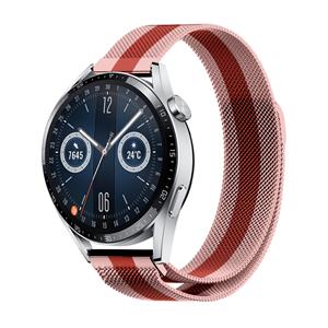 Strap-it Huawei Watch GT 3 46mm Milanese band (rood/roze)