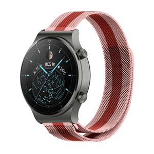 Strap-it Huawei Watch GT 2 Pro Milanese band (rood/roze)