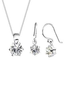 Elli Dames met kristallen in 925 sterling zilver 45 cm lang