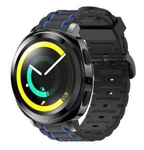 Strap-it Samsung Gear Sport sport gesp band (zwart/blauw)