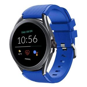 Strap-it Fossil Gen 5e - 44mm siliconen bandje (blauw)
