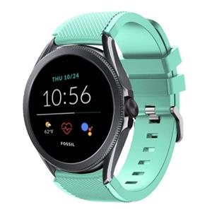 Strap-it Fossil Gen 5e - 44mm siliconen bandje (aqua)