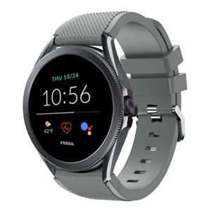Strap-it Fossil Gen 5e - 44mm siliconen bandje (grijs)