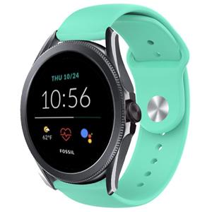 Strap-it Fossil Gen 5e - 44mm sport band (aqua)