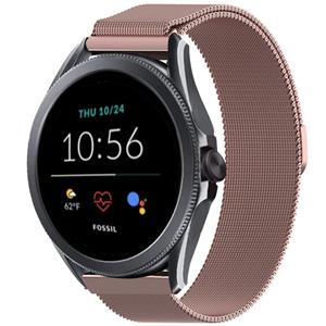 Strap-it Fossil Gen 5e - 44mm Milanese band (roze)