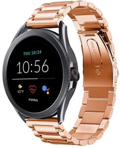 Strap-it Fossil Gen 5e - 44mm stalen band (rosé goud)