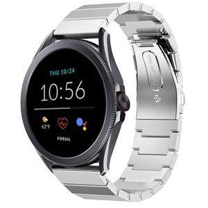 Strap-it Fossil Gen 5e - 44mm metalen bandje (zilver)