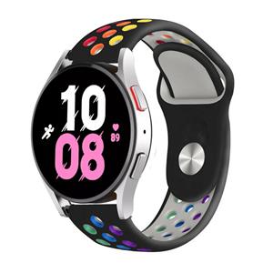 Strap-it Samsung Galaxy Watch 5 - 40mm sport band (zwart/kleurrijk)