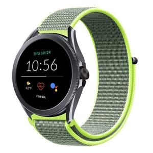 Strap-it Fossil Gen 5e - 44mm nylon band (fluoriserend)