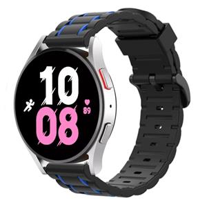 Strap-it Samsung Galaxy Watch 5 - 44mm sport gesp band (zwart/blauw)