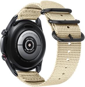 Strap-it Samsung Galaxy Watch 5 - 44mm nylon gesp band (khaki)