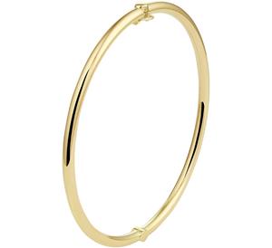 Zilgold Armband  Bangle geelgoud met zilveren kern ronde buis 3 mm