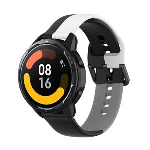 Strap-it Xiaomi Watch S1 triple sport band (zwart-wit-grijs)