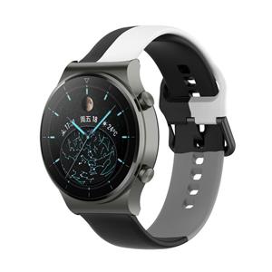 Strap-it Huawei Watch GT 2 Pro triple sport band (zwart-wit-grijs)