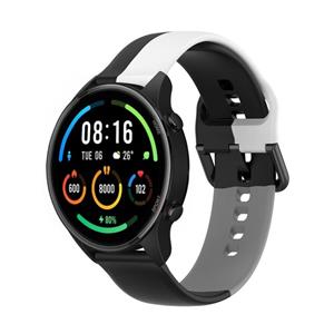 Strap-it Xiaomi Mi Watch triple sport band (zwart-wit-grijs)