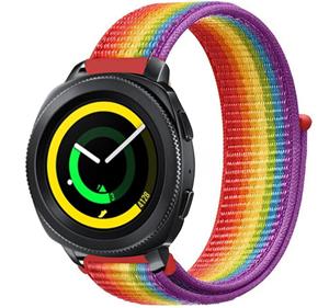 Strap-it Samsung Gear Sport nylon band (regenboog)