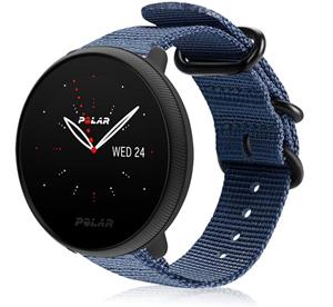 Strap-it Polar Ignite 2 nylon gesp band (blauw)