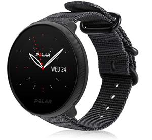 Strap-it Polar Ignite 2 nylon gesp band (zwart)