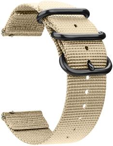 Strap-it Xiaomi Amazfit GTS nylon gesp band (khaki)