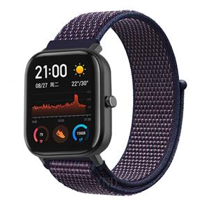 Strap-it Xiaomi Amazfit GTS nylon band (paars-blauw)