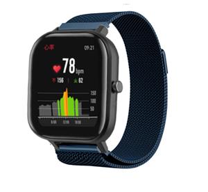 Strap-it Xiaomi Amazfit GTS Milanese band (blauw)