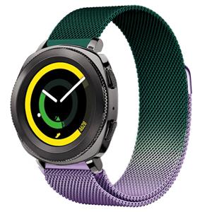 Strap-it Samsung Gear Sport Milanese band (paars/groen)