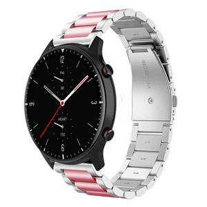 Amazfit GTR 2 stalen band (zilver/roze)