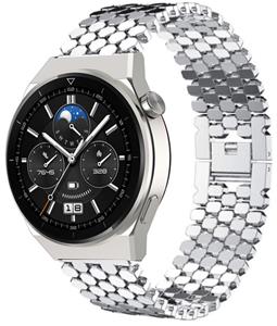 Strap-it Huawei Watch GT 3 Pro 46mm stalen vis band (zilver)