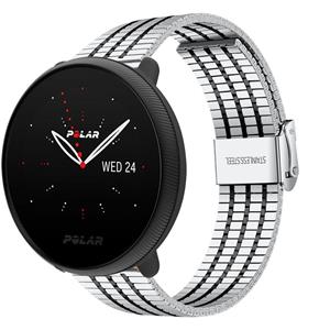 Strap-it Polar Ignite 2 roestvrij stalen band (zilver/zwart)