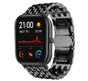 Strap-it Xiaomi Amazfit GTS stalen draak band (zwart)