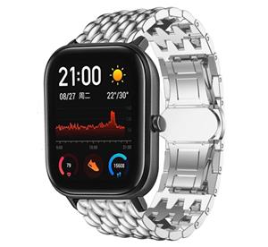 Strap-it Xiaomi Amazfit GTS stalen draak band (zilver)