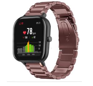 Strap-it Xiaomi Amazfit GTS stalen band (brons-goud)