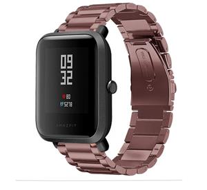 Strap-it Xiaomi Amazfit Bip stalen band (brons-goud)