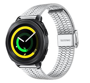 Strap-it Samsung Gear Sport roestvrij stalen band (zilver)