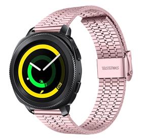 Strap-it Samsung Gear Sport roestvrij stalen band (rosé pink)