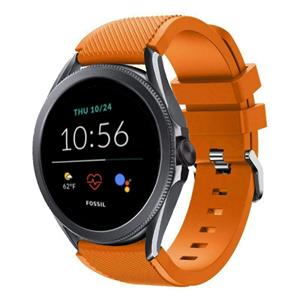 Strap-it Fossil Gen 5e - 44mm siliconen bandje  (oranje)