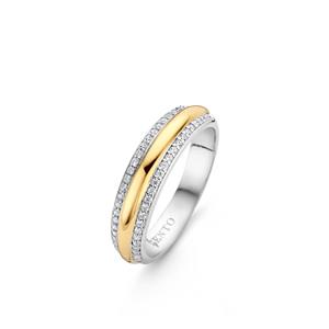 Ti Sento Miliano 12144ZY Ring zilver/zirconia Goudkleurig