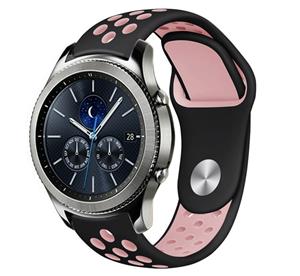 Strap-it Samsung Gear S3 sport band (zwart/roze)