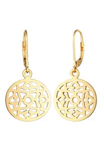 Elli Dames Oorbellen Ornament Oosterse Rond in 925 Sterling Zilver
