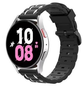 Strap-it Samsung Galaxy Watch 5 - 44mm sport gesp band (zwart/wit)