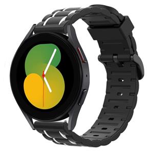 Strap-it Samsung Galaxy Watch 5 - 40mm sport gesp band (zwart/wit)