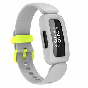 Strap-it Fitbit Ace 3 siliconen bandje (grijs/geel)