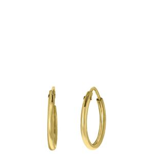 Zilveren oorbellen goldplated 12mm