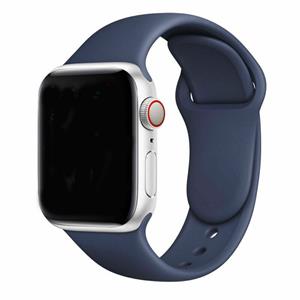 Strap-it Apple Watch 8 silicone bandje (donkerblauw)