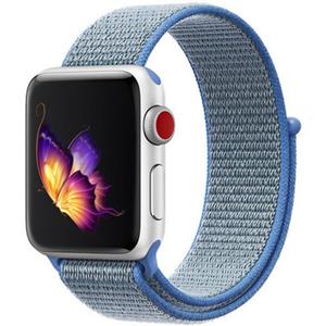 Strap-it Apple Watch 8 nylon bandje (blauw)